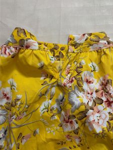Yellow Floral Print Top