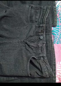 Black Flared Jeans with Neon Zippers