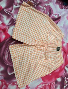 Orange Plaid Boxer Shorts