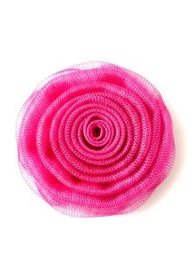 Rose flower Patches , Shining Pink Net Fabric 12