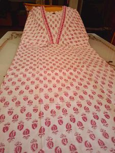 Elegant Pink Printed Kurta Set