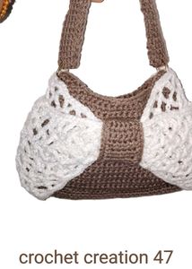 Crocheted Bow Shoulder Bag