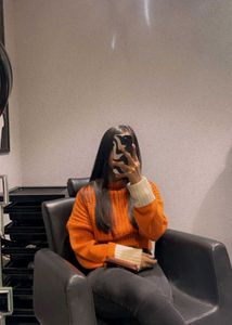 🔻MJR PRICE DROP - Orange Knit Turtleneck Sweater