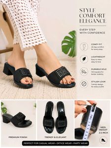 Stylish Black Block Heels