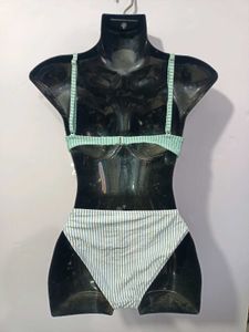 Premium Striped Bikini Set Mint Condition X-Large
