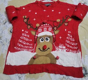 Festive Reindeer Christmas Sweater