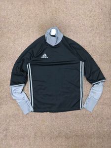 Adidas Black &amp; Grey Mock Neck Top
