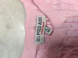 S. Polo Assn. Pink Cable Knit Sweater