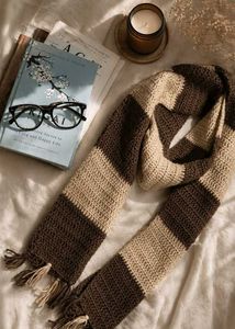 Handmade Striped Crochet Scarf