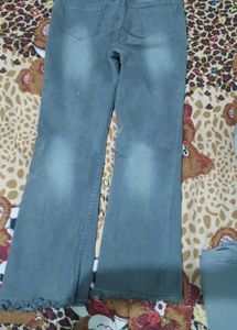 Grey Flared Jeans
