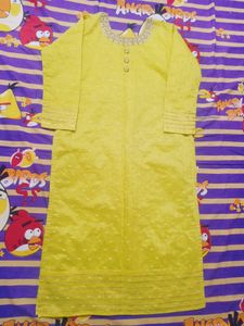 Partywear GreenKurta with free Leggings
