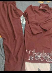 Maroon Kurta Pant Set