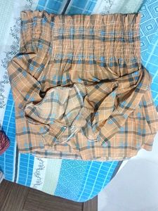 Cute Plaid Flared rop