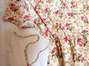 Button-Down Floral Cotton Mini Dress