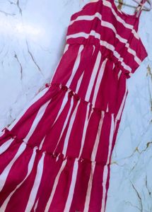 Striped Ruffle Dress