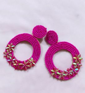 BEADED EARRINGS WITH POTLI BAG FREE