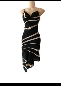 Chic Black &amp; White Print Dress