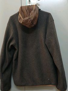 Brown Fleece Zip-Up Two-in-one  Jacket