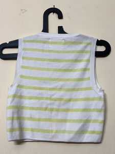Striped Cropped Sleeveless Top