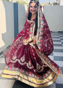 rajputi poshak wine colour rich look
