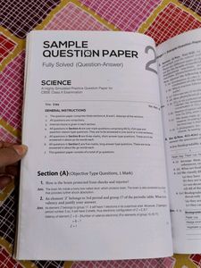 ( New without tag )science sample paper, class10th