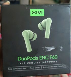 MiVi DUOPODS ENC F60 True Wireless Earphones.