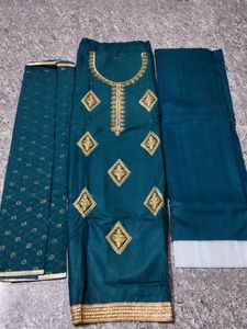 Elegant Teal Embroidered Kurta Set