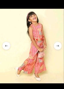 Girls Pink top and plazzo..