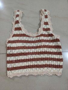 Crochet Striped Tank Top
