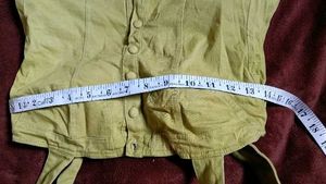 y2k Green Peplum Tie-Up Top