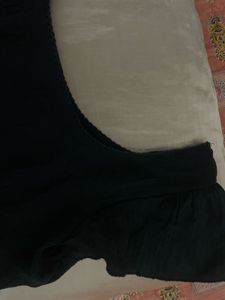 2 in one with korean bow Chic Black top