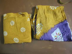 Women's Yellow Printed Palazzo Pants dupatta