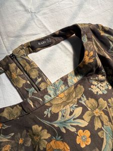 Retro Floral Print Bodycon Dress