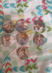 BTS K-Pop Member Photo Badges