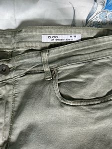 Trendy Olive Green Jeans