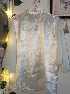 Chinese Elegant White Floral Print