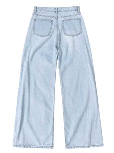 made in korea light wash blue unisex  baggy jeans