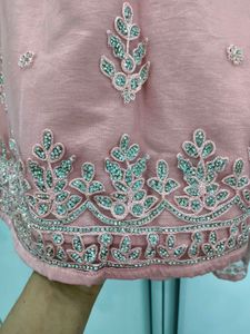 onion pink heavy garara suit