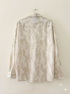 Abstract Print Oversized Shirt