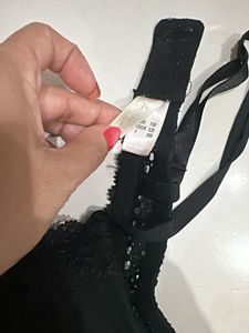 Black Lace Trim Bra