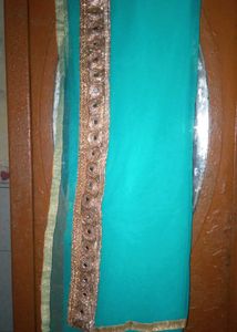Embroidered Silk Blend Saree