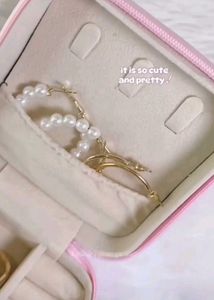 Portable Travel Jewelry Organizer Box with Zipper