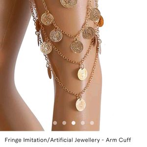 Boho Coin Charm Cuff Bracelet