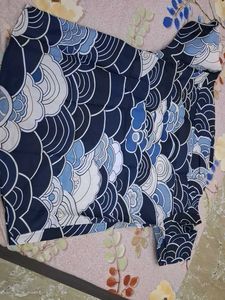 Blue Wave Print Shirt XXL