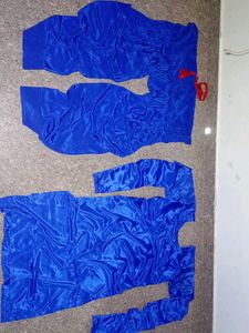 blue soft silk salwar kameez set
