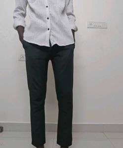 Dark Green  Formal Casual Trousers