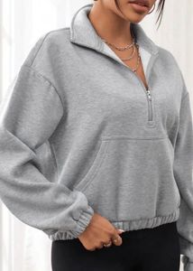 Grey Half Zip Sweatshirt