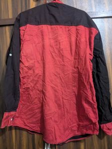 SuperBoys Dark Brown and Red Shirt