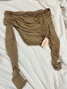 Shein Ruched Mesh skirt&amp;top set
