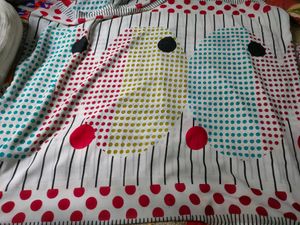 Bold Polka Dot & Stripe Fabric Saree